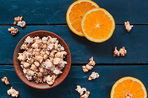 Popkorn weiße Orange